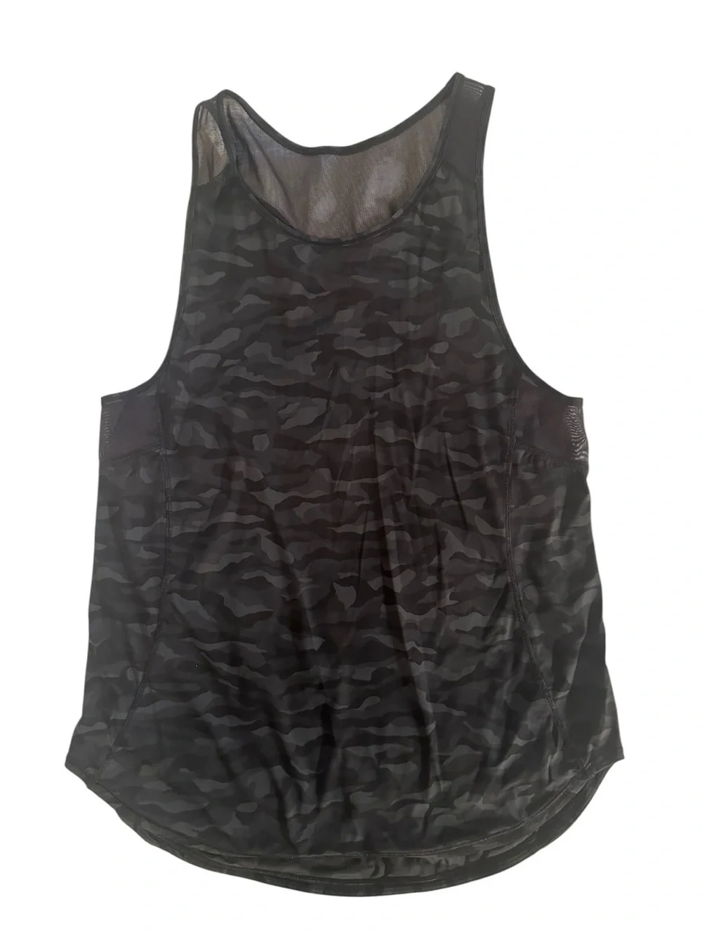 lululemon athletica Black Camo Mesh Back Tank